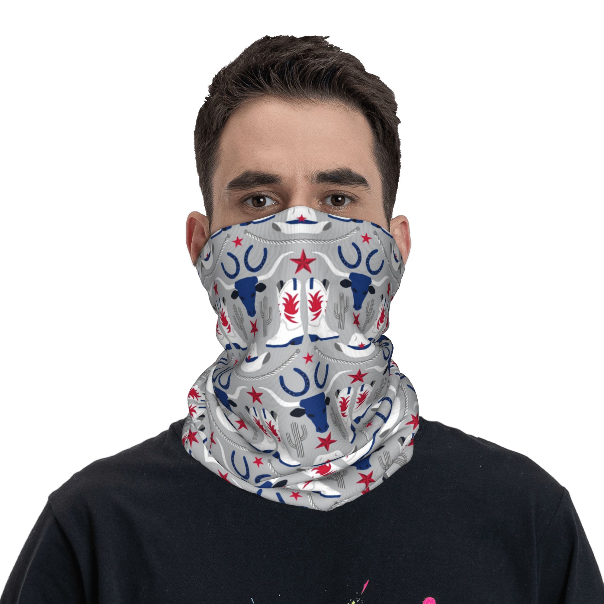Sports Mask Breathable - Old Wild West Cowboy Bandana Neck