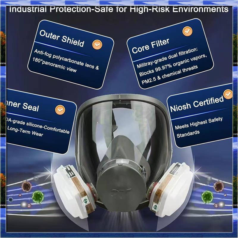 LJL Reusable Full Face Respira - Dust Mask Construction recension och pris
